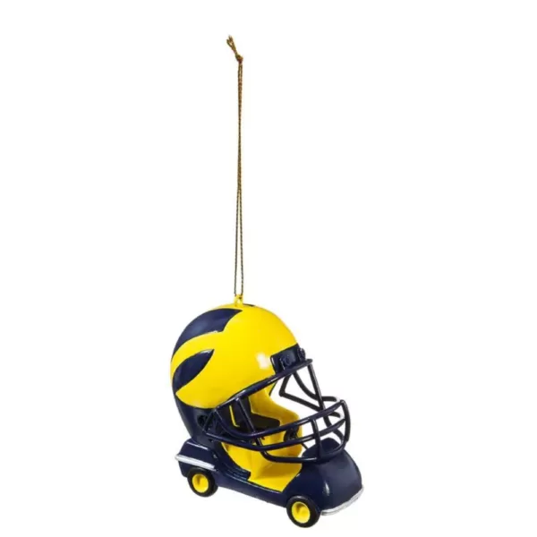 Team Sports America University of Michigan 3 in. NCAA Field Car Christmas Ornament