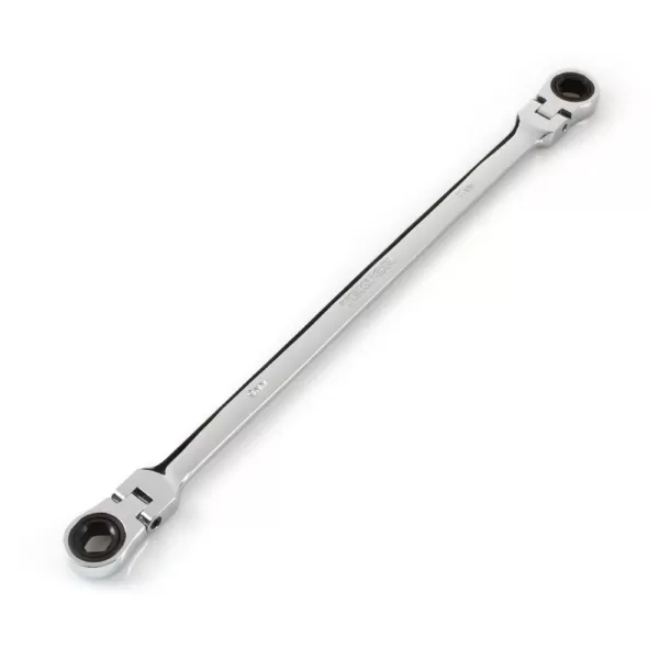 TEKTON 9 mm x 11 mm Extra Long Flex-Head Ratcheting Box End Wrench