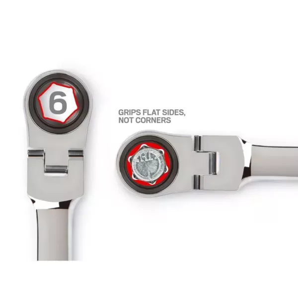 TEKTON 1 in. Flex-Head Ratcheting Combination Wrench