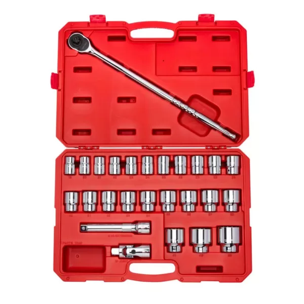 TEKTON 3/4 in. Drive 6-Point Socket and Ratchet Set 19 mm to 50 mm (27-Piece)