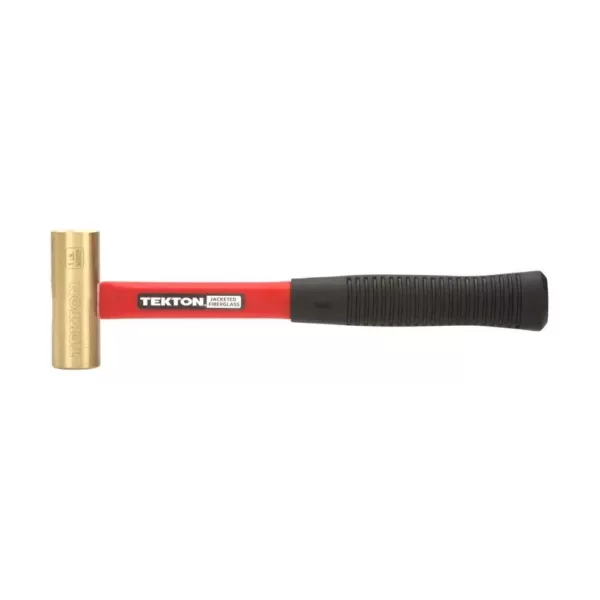 TEKTON 16 oz. Jacketed Fiberglass Brass Hammer