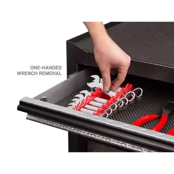 TEKTON 2.3 in. 8-Tool Store-and-Go Stubby Wrench Rack Keeper in Red