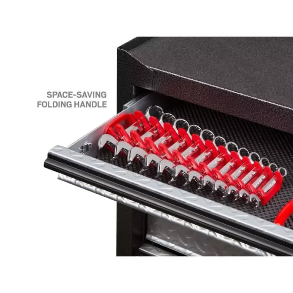 TEKTON 2.3 in. 12-Tool Store-and-Go Stubby Wrench Rack Keeper in Red