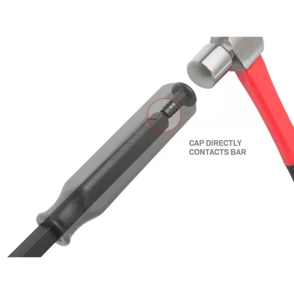 TEKTON 25 in. Angled Tip Handled Pry Bar with Striking Cap