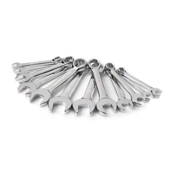 TEKTON 8-19 mm Stubby Combination Wrench Set (12-Piece)