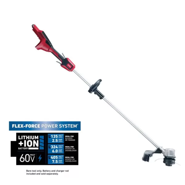 Toro 60-Volt Max Lithium-Ion Brushless Cordless 14 in. / 16 in. String Trimmer - Battery and Charger Not Included