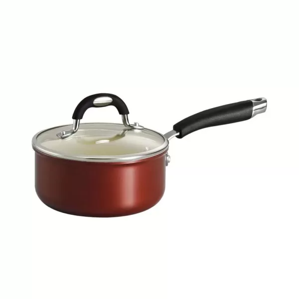 Tramontina Style Ceramica 1.5 qt. Aluminum Ceramic Nonstick Sauce Pan in Copper with Glass Lid