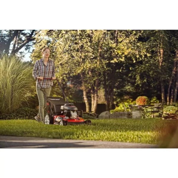 Troy-Bilt 21 in. 160 cc Honda Gas Walk Behind Push Mower with High Rear Wheels and 3-in-1 Cutting TriAction Cutting System