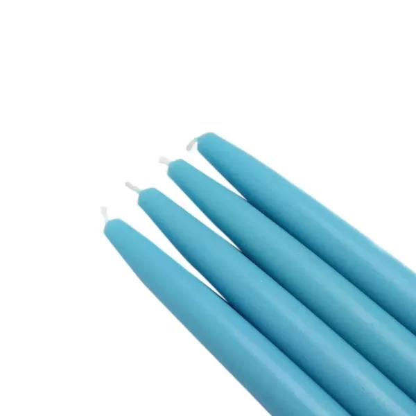 Zest Candle 6 in. Turquoise Taper Candles (Set of 12)