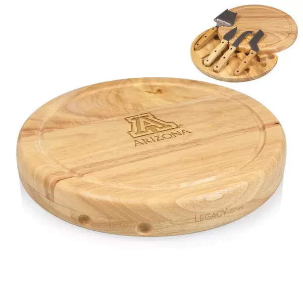 TOSCANA Arizona Wildcats Circo Wood Cheese Board Set with Tools