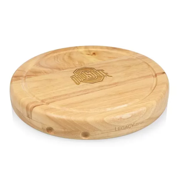 TOSCANA Ohio State Buckeyes Circo Wood Cheese Board Set with Tools