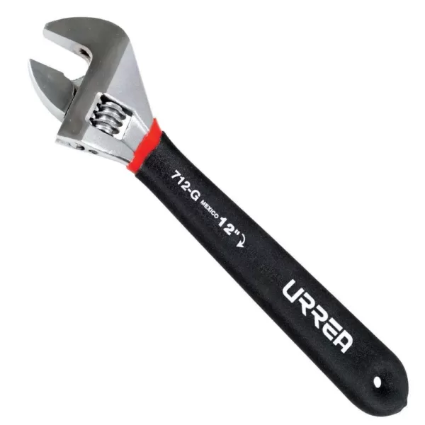 URREA 4 in. Long Cushion Grip Adjustable Wrench