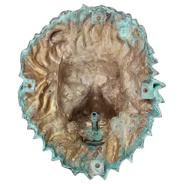 Design Toscano 13 in. H Florentine Lion Head Bronze Wall Fountain