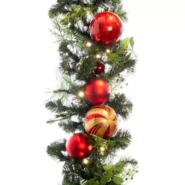 Village Lighting Company 9 ft. Pre-Lit LED Christmas Classic Garland