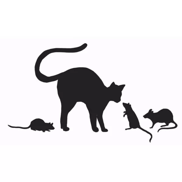 WallPops 24 in. x 17.5 in. Black Cat Small Wall Art Kit