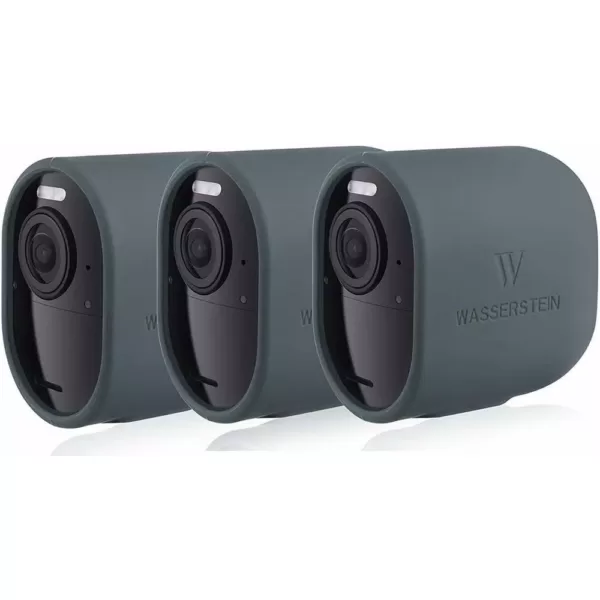 Wasserstein Arlo Ultra/Ultra 2 and Pro 3/Pro 4 Protective Silicone Skins - Accessorize and Protect Your Arlo Camera (3-Pack, Blue)