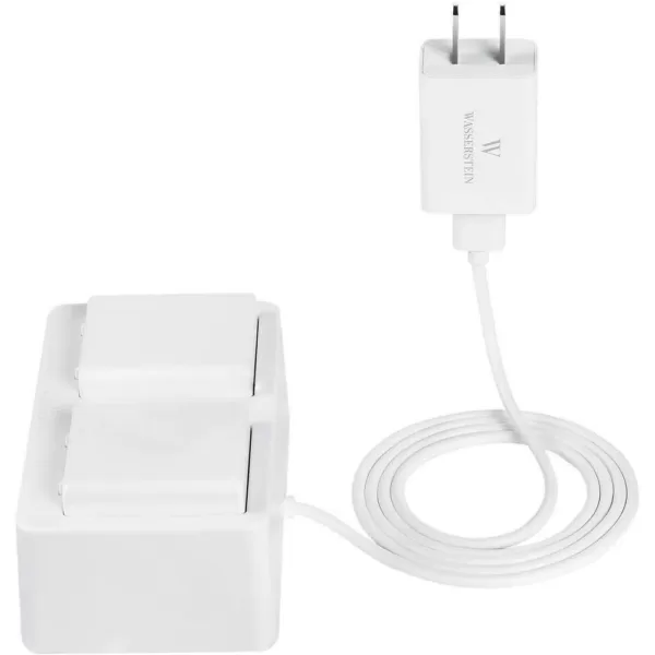 Wasserstein Arlo Ultra/Ultra 2 and Pro 3/Pro 4 Battery Charging Station with 3.2ft. Micro USB Cable (Not for Arlo Pro/Pro 2) (White)