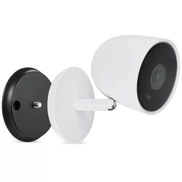 Wasserstein Magnetic Wall Mount for Google Nest Cam IQ Indoor - Mount Your Camera with Screws or Magnets, Black (2-Pack)