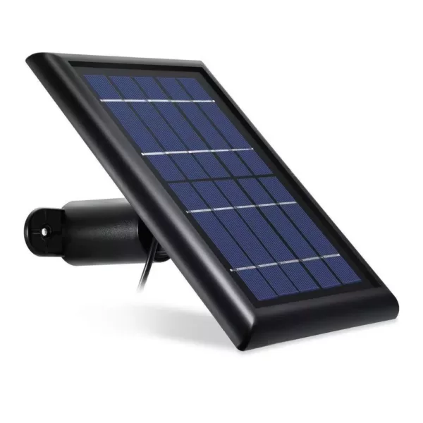 Wasserstein Solar Panel Compatible with Arlo Pro and Arlo Pro 2 - Power Your Arlo Surveillance Camera Continuously (Black)