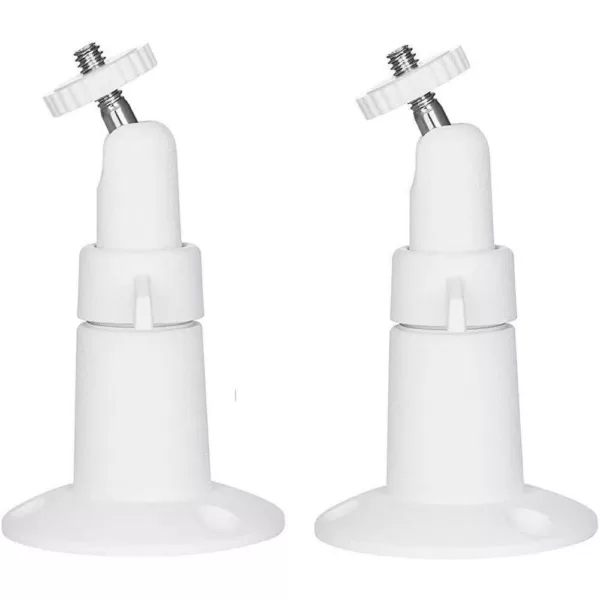 Wasserstein Adjustable Metal Mount with Universal Screw for Wyze Cam - Extra Flexibility for Your Wyze Cam in White (2-Pack)