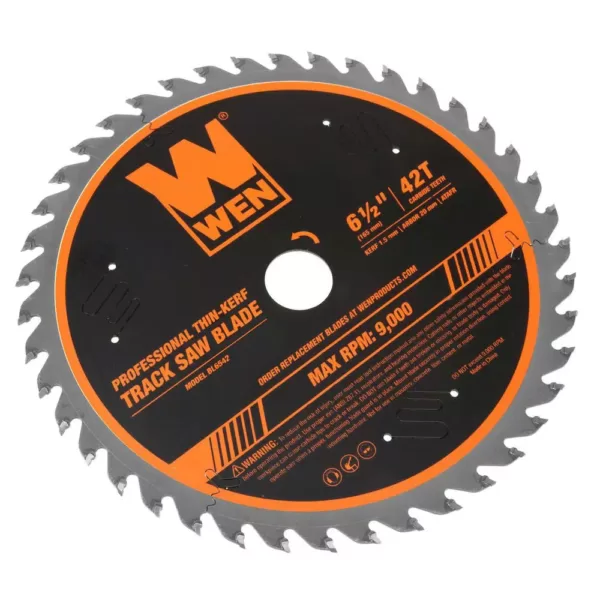 WEN 6.5 in. 42-Tooth Carbide-Tipped Thin-Kerf Professional ATAFR Track Saw Blade