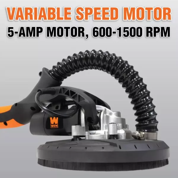 WEN 5 Amp Corded Variable Speed Drywall Sander with 15 ft. Hose