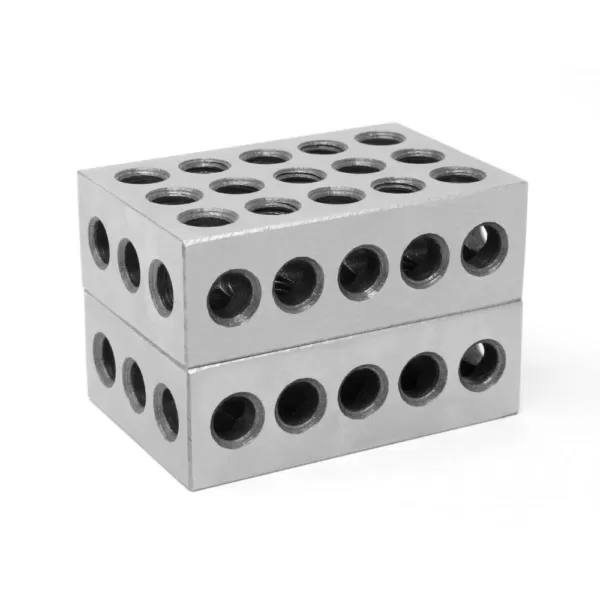 WEN 25 mm x 50 mm x 75 mm Steel-Hardened Metric Precision 123 Gauge Blocks (2-Pack)