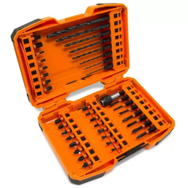 WEN 1/4 in. Hex Shank Impact-Rated Quick-Release Screwdriver and Drill Bit Set (40-Piece)