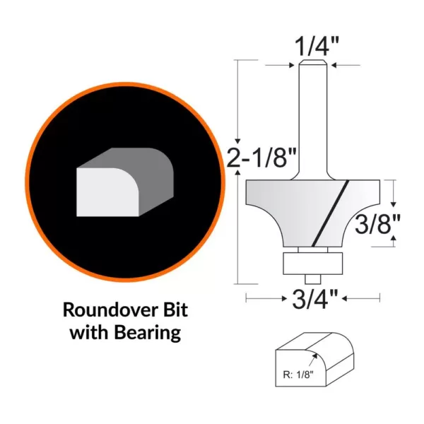 WEN Heat-Treated Multi-Profile Carbide Tipped Router Bit Set (3-Piece)