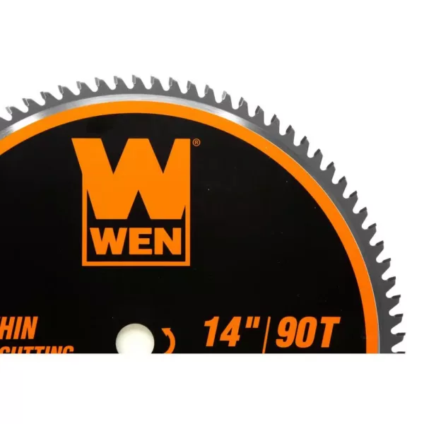 WEN 14 in. 90-Tooth Carbide-Tipped Professional Metal Saw Blade for Thin Steel Cutting