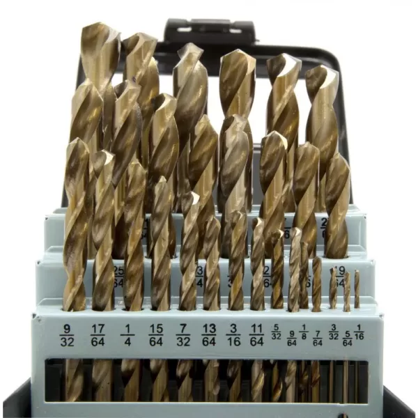 WEN Gold Oxide HSS Drill Bit Set with Carrying Case (29-Piece)