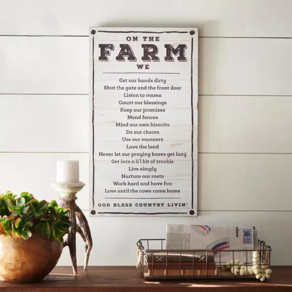 3R Studios 26 in. x 15 in. "On the Farm" Wall Art