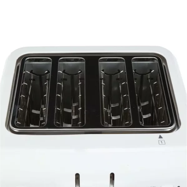 Cuisinart Compact 4-Slice White Wide Slot Toaster with Crumb Tray