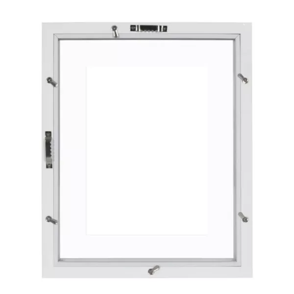 DesignOvation Gallery 8x10 Float White Picture Frame (Set of 4)