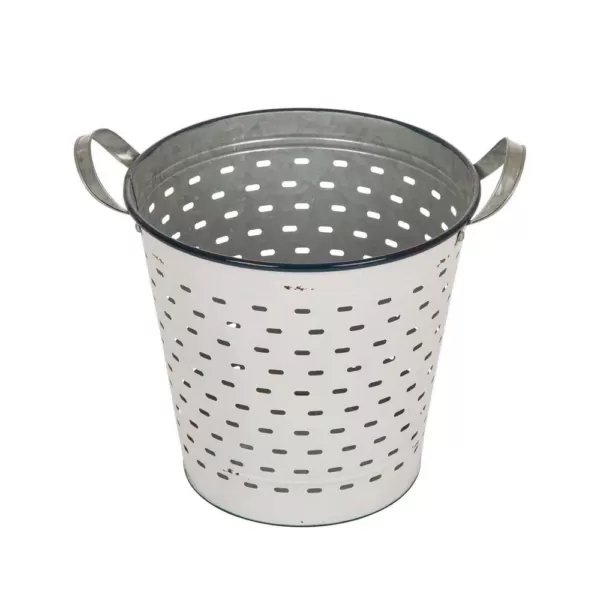 Glitzhome Enamel Metal Basket (Set of 2)