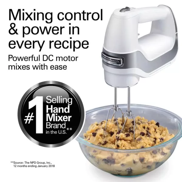 Hamilton Beach Professional 5-Speed White Hand MIxer