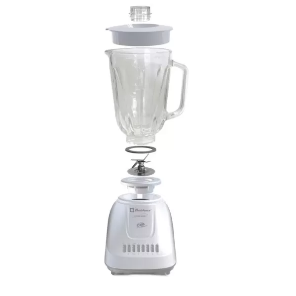 Koblenz Kitchen Magic Collection 50 oz. 10-Speed and 2-Pulses White Glass Jar Blender