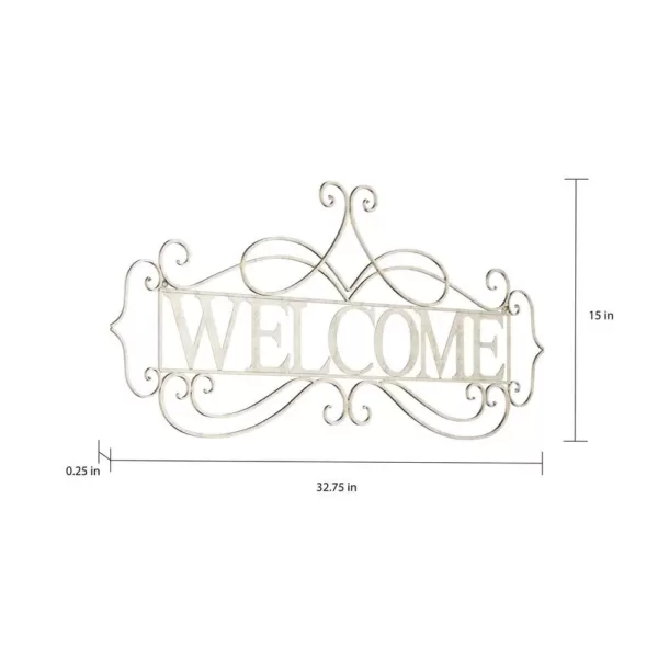 Lavish Home "Welcome" Decorative Rustic Metal Cutout Wall Sign