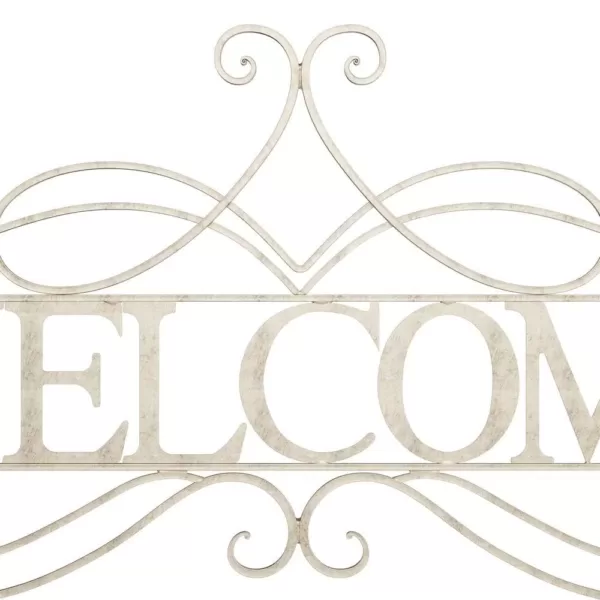 Lavish Home "Welcome" Decorative Rustic Metal Cutout Wall Sign