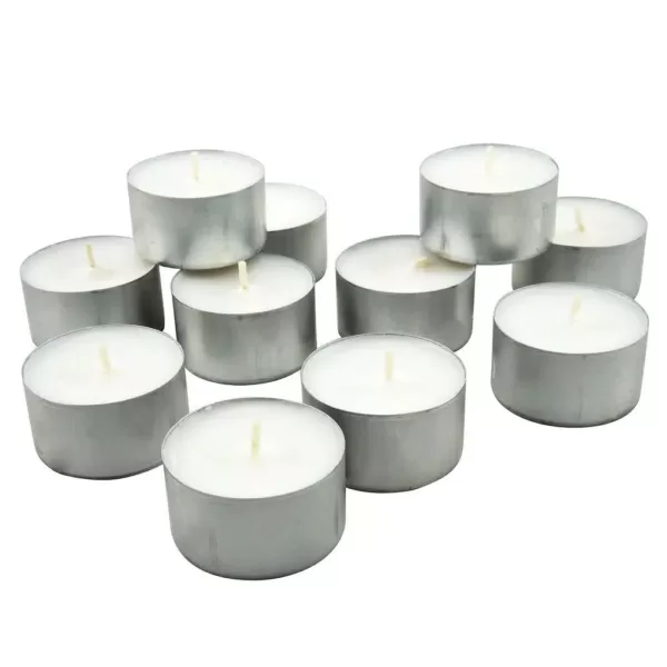 Stonebriar Collection White Unscented Long Burning Tealight Candles - 8 Hours (100-Pack)