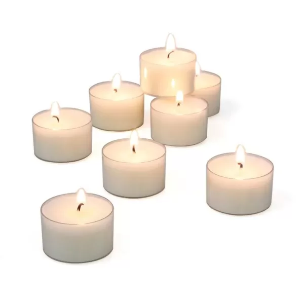 Stonebriar Collection Unscented Long Burning Clear Cup Tealight Candles (48-Pack)