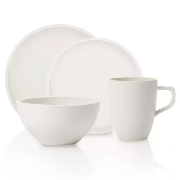 Villeroy & Boch Artesano 4-Piece Casual White Porcelain Dinnerware Set (Service for 1)