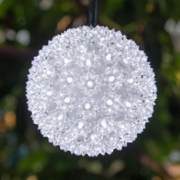 Wintergreen Lighting 6 in. 70-Light LED Cool White Decorative Starlight Sphere