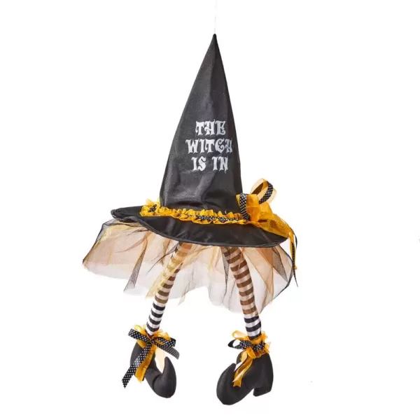 Worth Imports 28 in. Halloween Hanging Witch Hat with Legs