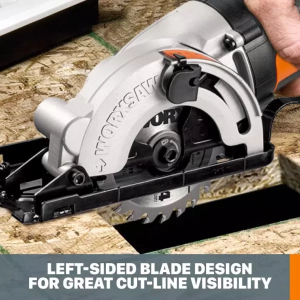 Worx POWER SHARE 20-Volt Worxsaw 3-3/8 in. Compact Circular Saw