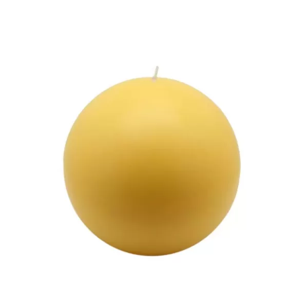 Zest Candle 4 in. Yellow Ball Candles (2-Box)