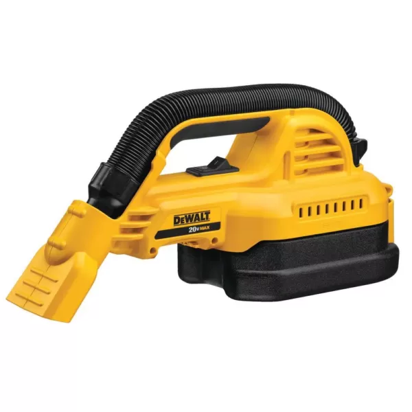 DEWALT 20-Volt 1/2 Gal. MAX Lithium-Ion Wet/Dry Portable Vacuum with Bonus 20-Volt MAX XR Li-Ion Premium Battery Pack 4.0 Ah