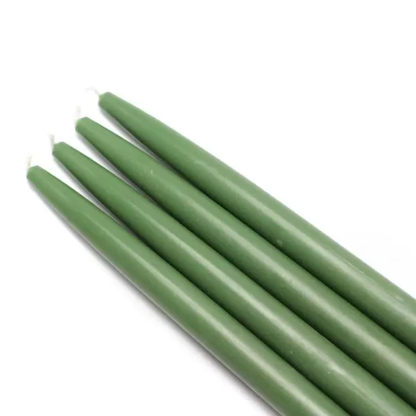 Zest Candle 10 in. Hunter Green Taper Candles (12-Set)