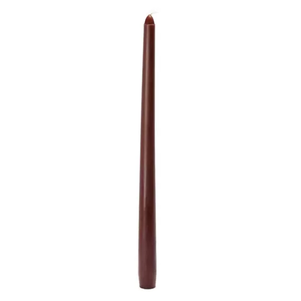 Zest Candle 12 in. Brown Taper Candles (12-Set)