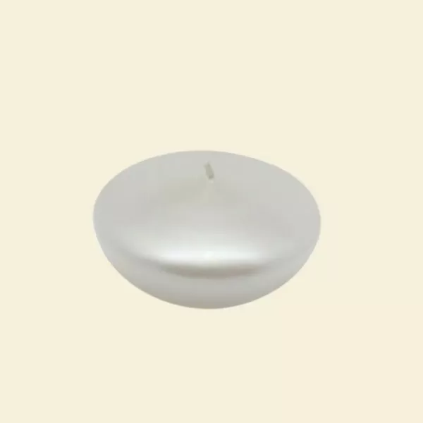 Zest Candle 3 in. Pearl White Floating Candles (Box of 12)